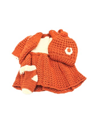 Χειροποίητο Βρεφικό Σετ - Κεραμιδί